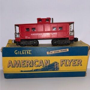 AMERICAN FLYER 904 American Flyer Lines Red Caboose Vintage Train Collectible